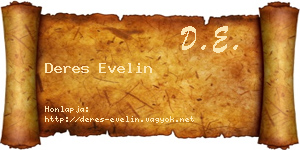 Deres Evelin névjegykártya
